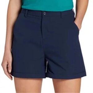 Lady Hagen Traditional 5” Inseam Seersucker Golf Shorts Dark Navy Blue Sz 4 NWT